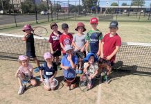 Tennis in training