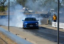 Drags and burnouts at Ironbark Raceway