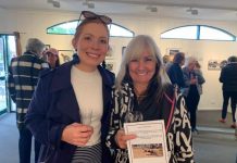 Artist paints a picture