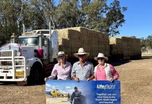 Hay raising for LifeFlight