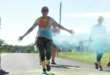 Colour explodes on run