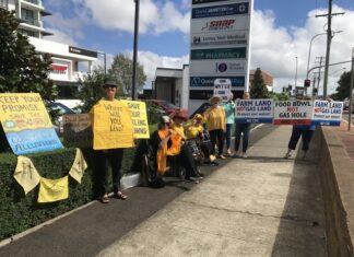 Knitting Nannas stage protest